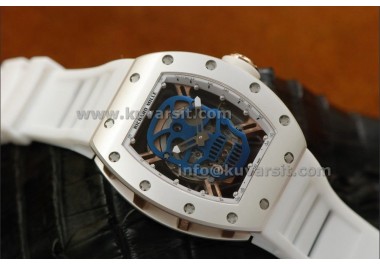 RICHARD MILLE SKULL TOURBILLON SS/ROSE-BLUE