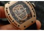 RICHARD MILLE SKULL TOURBILLON ROSE GOLD..