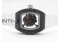 RM055 Ti Case KVF Best Edition Carbon Bezel Skeleton Dial White Crown on White Rubber Strap MIYOTA8215