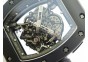 RM055 White Ceramic Case KVF Best Edition Black Ceramic Bezel Skeleton Dial on White Rubber Strap MIYOTA8215