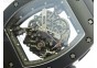 RM055 White Ceramic Case KVF Best Edition Black Ceramic Bezel Skeleton Dial on Black Rubber Strap MIYOTA8215