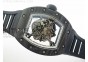 RM055 Ti Case KVF Best Edition Black Ceramic Bezel Skeleton Dial on Black Rubber Strap MIYOTA8215