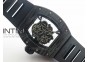 RM055 Ti Case KVF Best Edition Black Ceramic Bezel Skeleton Dial on Black Rubber Strap MIYOTA8215