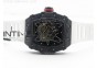 RM035-01 Forged Carbon Case V2 KVF Best Edition Skeleton Dial Red Crown on White Rubber Strap MIYOTA8215