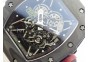 RM035-01 Forged Carbon Case V2 KVF Best Edition Skeleton Dial Red Crown on White Rubber Strap MIYOTA8215