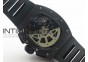 RM011 Carbon Case Chronograph KVF 1:1 Best Edition Ceramic Bezel Skeleton Dial on Black Rubber Strap A7750