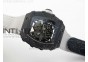 RM035-02 Rafa Nadal Forged Carbon Case V2 KVF Best Edition Skeleton Dial White Crown on White Nylon Strap MIYOTA8215