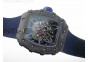 RM035-01 Forged Carbon Case V2 KVF Best Edition Skeleton Dial Blue Crown on Blue Nylon Strap MIYOTA8215