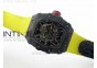 RM035-01 Forged Carbon Case V2 KVF Best Edition Skeleton Dial Red Crown on Yellow Nylon Strap MIYOTA8215