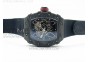 RM035-01 Forged Carbon Case V2 KVF Best Edition Skeleton Dial Red Crown on Black Nylon Strap MIYOTA8215