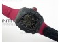 RM035-01 Forged Carbon Case V2 KVF Best Edition Skeleton Dial Red Crown on Red Nylon Strap MIYOTA8215