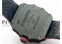 RM035-01 Forged Carbon Case V2 KVF Best Edition Skeleton Dial Red Crown on Red Nylon Strap MIYOTA8215