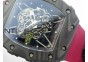 RM035-01 Forged Carbon Case V2 KVF Best Edition Skeleton Dial Red Crown on Red Nylon Strap MIYOTA8215