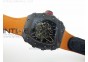 RM035-01 Forged Carbon Case V2 KVF Best Edition Skeleton Dial Red Crown on Orange Nylon Strap MIYOTA8215