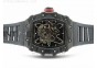 RM035-01 Forged Carbon Case V2 KVF Best Edition Skeleton Dial Red Crown on Black Rubber Strap MIYOTA8215