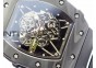 RM035-01 Forged Carbon Case V2 KVF Best Edition Skeleton Dial Red Crown on Black Rubber Strap MIYOTA8215