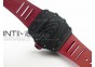 RM035-01 Forged Carbon Case V2 KVF Best Edition Skeleton Dial Red Crown on Red Rubber Strap MIYOTA8215