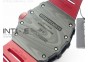 RM035-01 Forged Carbon Case V2 KVF Best Edition Skeleton Dial Red Crown on Red Rubber Strap MIYOTA8215