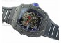 RM035-01 Forged Carbon Case V2 KVF Best Edition Skeleton Dial Blue Crown on Black Rubber Strap MIYOTA8215