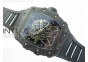 RM035-01 Forged Carbon Case V2 KVF Best Edition Skeleton Dial Black Crown on Black Rubber Strap MIYOTA8215