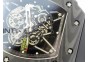 RM035-01 Forged Carbon Case V2 KVF Best Edition Skeleton Dial Black Crown on Black Rubber Strap MIYOTA8215