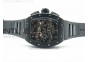 RM011 Ceramic Chronograph KVF 1:1 Best Edition Crystal Skeleton Dial Black on Black Rubber Strap A7750