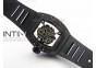 RM055 Forged Carbon Case KVF Best Edition Skeleton Dial Black Crown on Black Rubber Strap MIYOTA8215