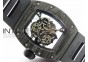 RM055 Forged Carbon Case KVF Best Edition Skeleton Dial Black Crown on Black Rubber Strap MIYOTA8215