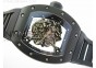 RM055 Real Ceramic Case KVF Best Edition Skeleton Dial Black Crown on Black Rubber Strap MIYOTA8215