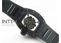 RM055 Real Ceramic Case KVF Best Edition Skeleton Dial Black Crown on Black Rubber Strap MIYOTA8215