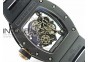 RM055 Real Ceramic Case KVF Best Edition Skeleton Dial RG Crown on Black Rubber Strap MIYOTA8215