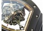 RM055 Real Ceramic Case KVF Best Edition Skeleton Dial RG Crown on Black Rubber Strap MIYOTA8215