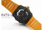 RM035-02 Forged Carbon Case V2 KVF Best Edition Skeleton Dial Orange Crown on orange Rubber Strap MIYOTA8215