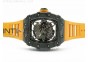 RM035-02 Forged Carbon Case V2 KVF Best Edition Skeleton Dial Orange Crown on orange Rubber Strap MIYOTA8215