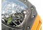 RM035-02 Forged Carbon Case V2 KVF Best Edition Skeleton Dial Orange Crown on orange Rubber Strap MIYOTA8215