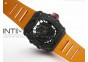 RM035-02 Forged Carbon Case V2 KVF Best Edition Skeleton Dial Red Crown on orange Rubber Strap MIYOTA8215