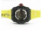 RM035-02 Forged Carbon Case V2 KVF Best Edition Skeleton Dial Red Crown on Yellow Rubber Strap MIYOTA8215