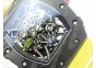 RM035-02 Forged Carbon Case V2 KVF Best Edition Skeleton Dial Red Crown on Yellow Rubber Strap MIYOTA8215