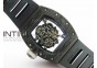 RM055 Forged Carbon Case KVF Best Edition Skeleton Dial White Inner Bezel on Black Rubber Strap MIYOTA8215