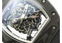 RM055 Forged Carbon Case KVF Best Edition Skeleton Dial White Inner Bezel on Black Rubber Strap MIYOTA8215