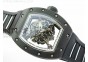 RM055 Real Ceramic Case KVF Best Edition Skeleton Dial White Inner Bezel on Black Rubber Strap MIYOTA8215