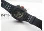 RM011 NTPT Lotus F1 Team Carbon Case Chronograph KVF 1:1 Best Edition Crystal Skeleton Dial Blue on Black Rubber Strap A7750