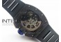 RM011 SS Felipe Massa 10th Anniversary KVF 1:1 Best Edition Crystal Skeleton Dial Blue on Black Rubber Strap A7750