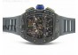 RM011 SS Felipe Massa 10th Anniversary KVF 1:1 Best Edition Crystal Skeleton Dial Blue on Black Rubber Strap A7750