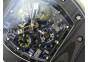 RM011 SS Felipe Massa 10th Anniversary KVF 1:1 Best Edition Crystal Skeleton Dial Blue on Black Rubber Strap A7750