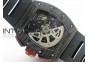 RM011 NTPT Lotus F1 Team RG Chronograph KVF 1:1 Best Edition Crystal Skeleton Dial Red on Black Rubber Strap A7750