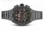 RM011 NTPT Carbon Case Chronograph KVF 1:1 Best Edition Crystal Skeleton Dial White on Black Rubber Strap A7750