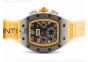 RM011 Black Ceramic/RG RMF Orange Crown on Orange Rubber Strap A7750