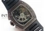 RM011 Black Ceramic/RG RMF Black Crown on Black Rubber Strap A7750