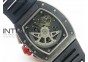 RM011 Black Ceramic/RG RMF Red Crown on Black Rubber Strap A7750